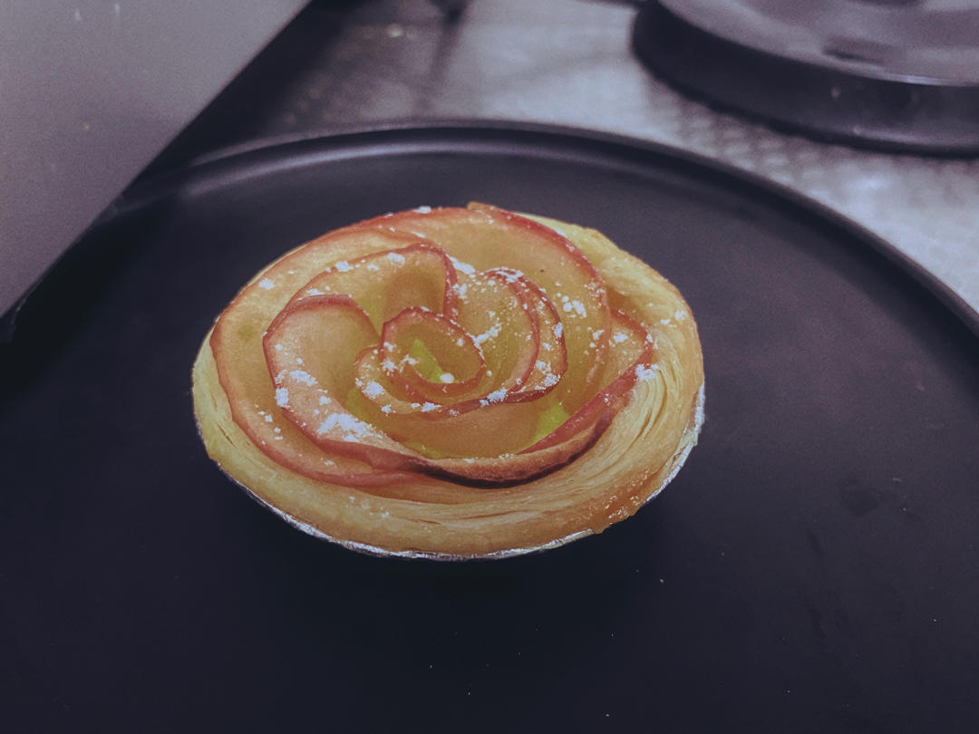 玫瑰花苹果挞🍎（蛋挞皮版超简单易做）