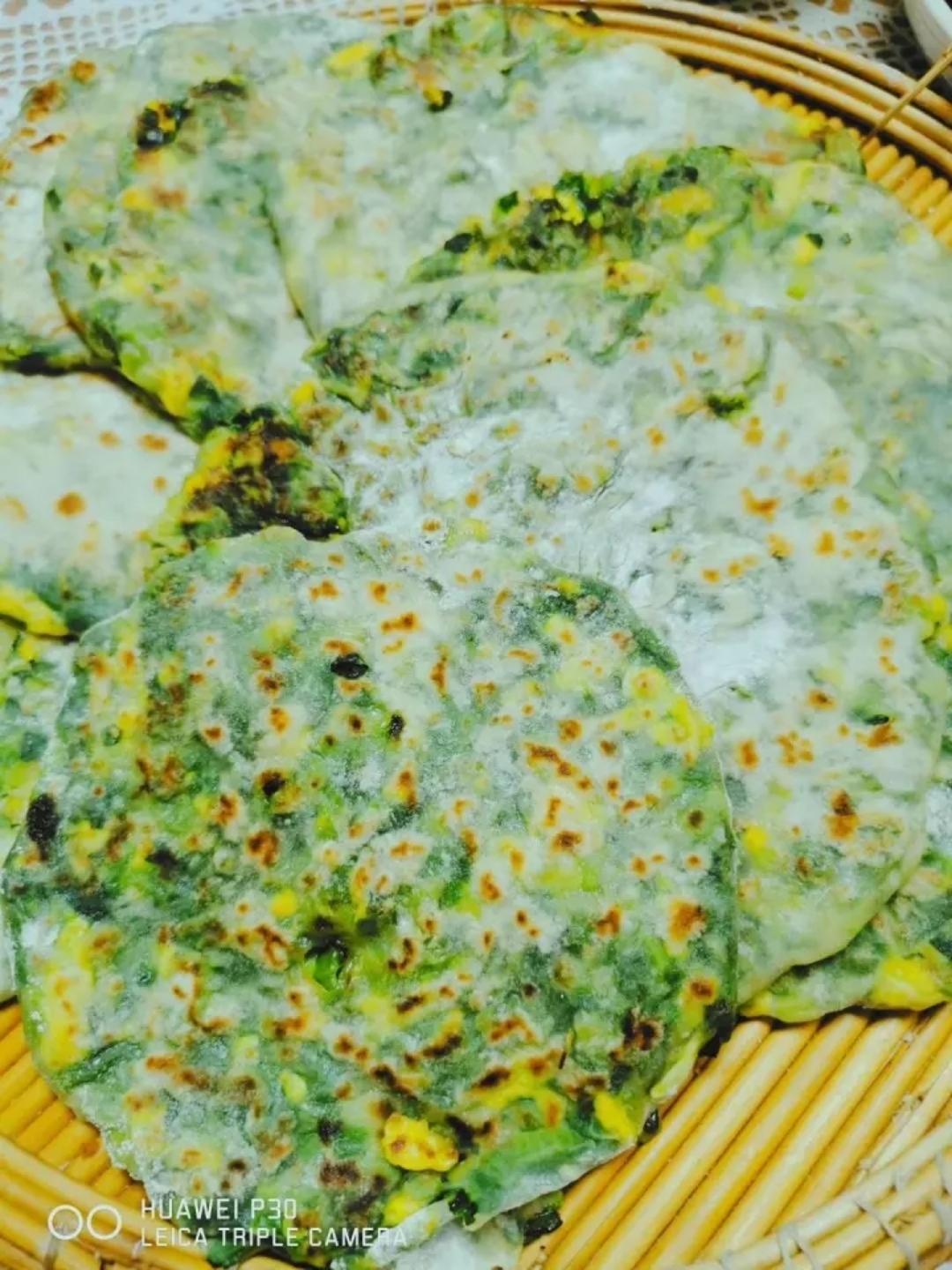 山东菜火烧，馅饼（菠菜韭菜馅饼）