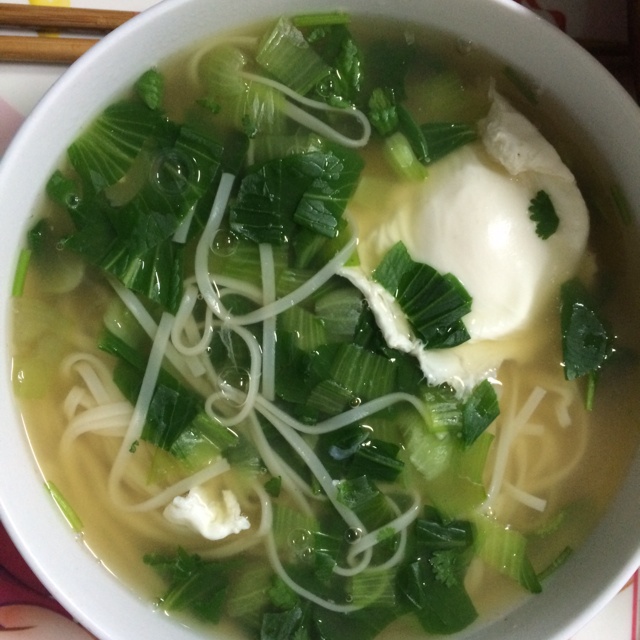 &^-^做的小白菜苗清汤面