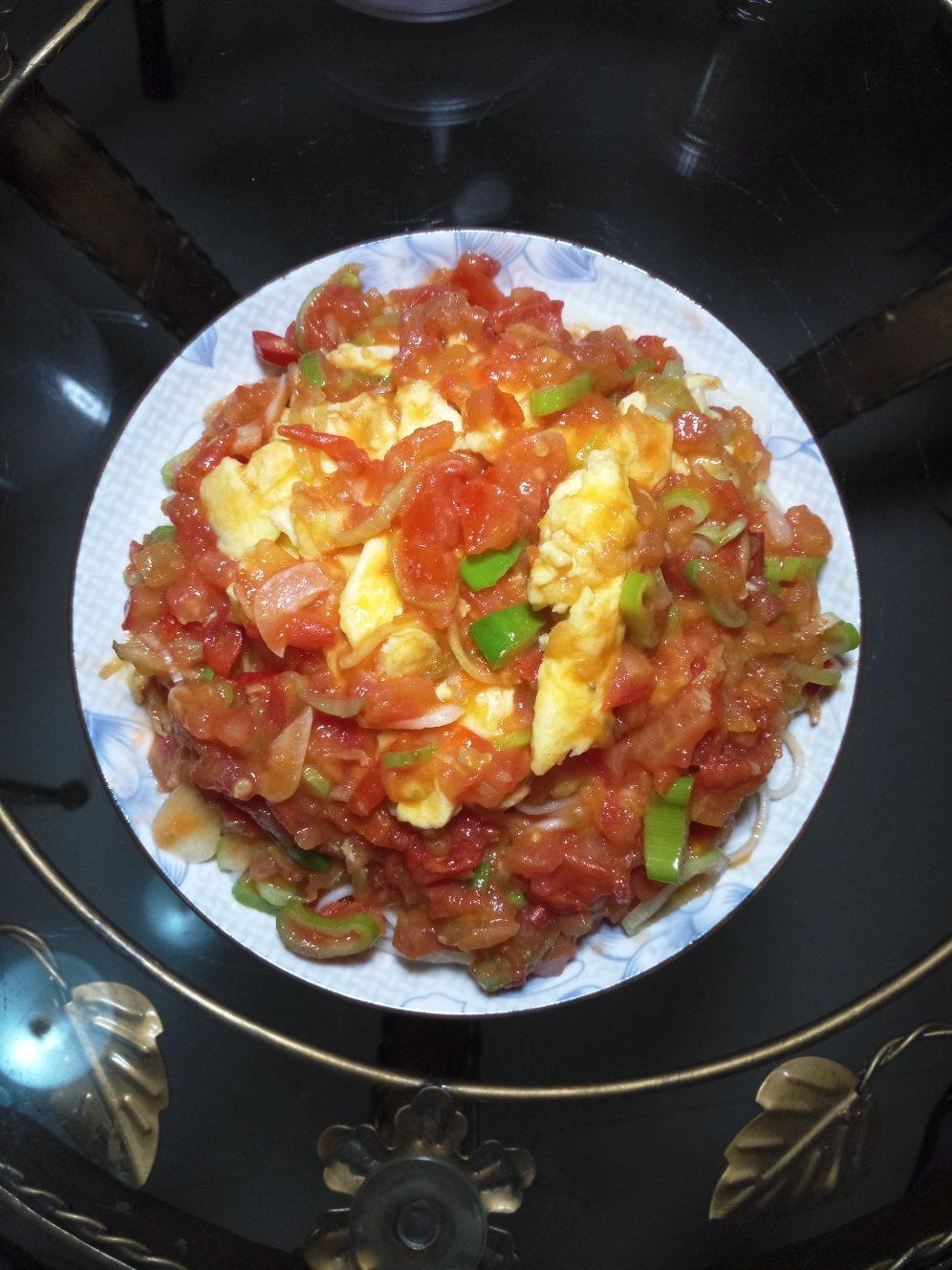 番茄鸡蛋拌面