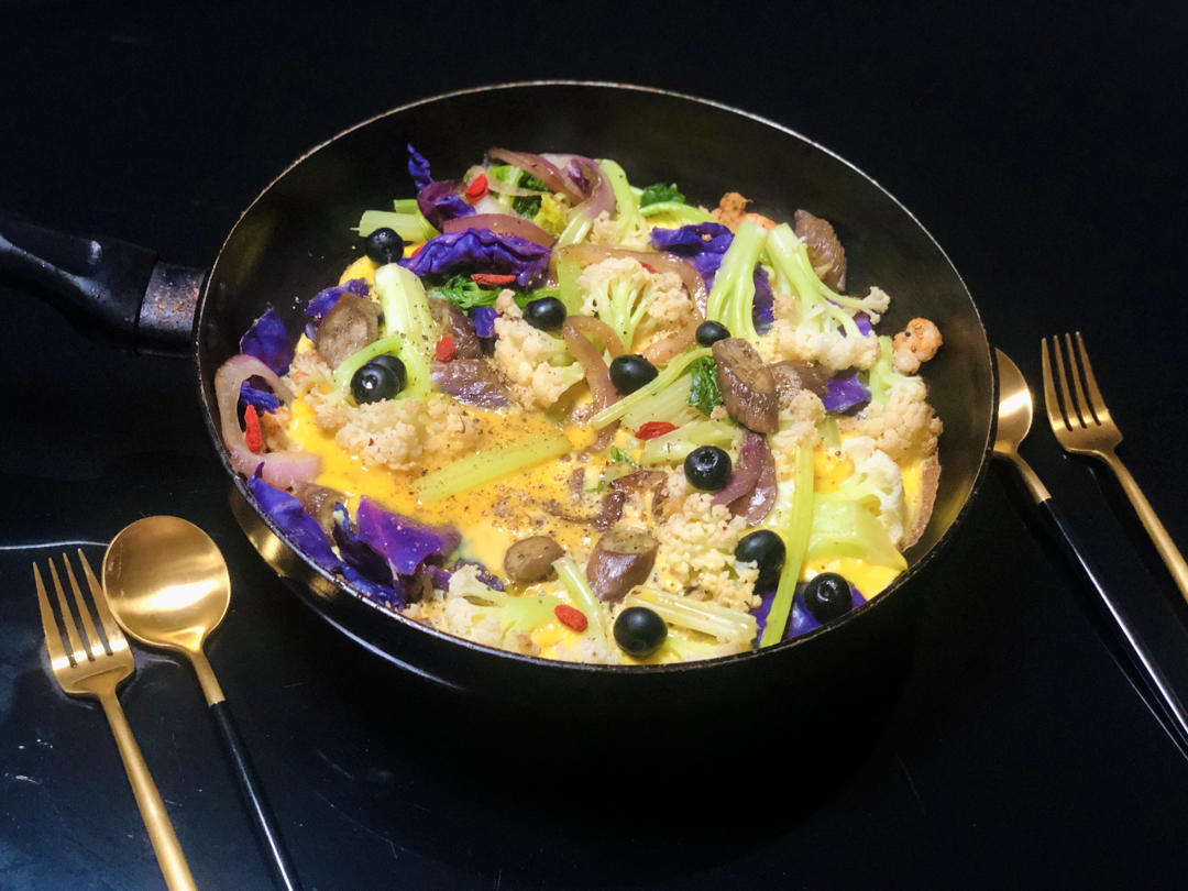 芦笋虾仁早餐蛋饼