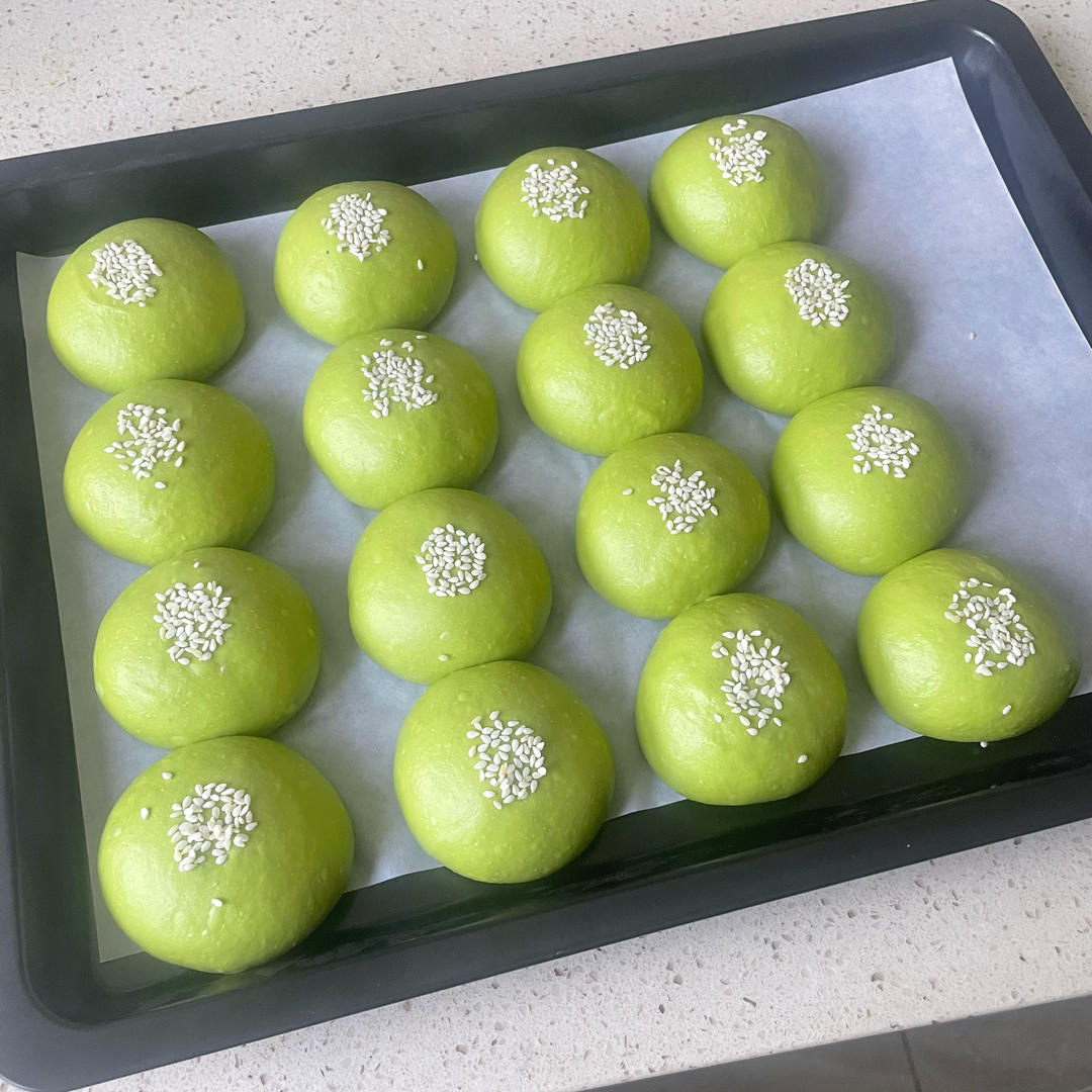 抹茶酒酿饼的做法 步骤4