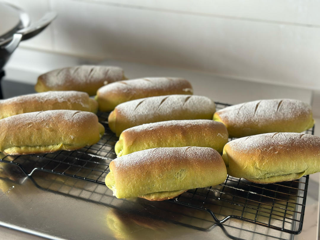 一款很清新口味的大米面包！椰香奶酪斑斓大米面包！