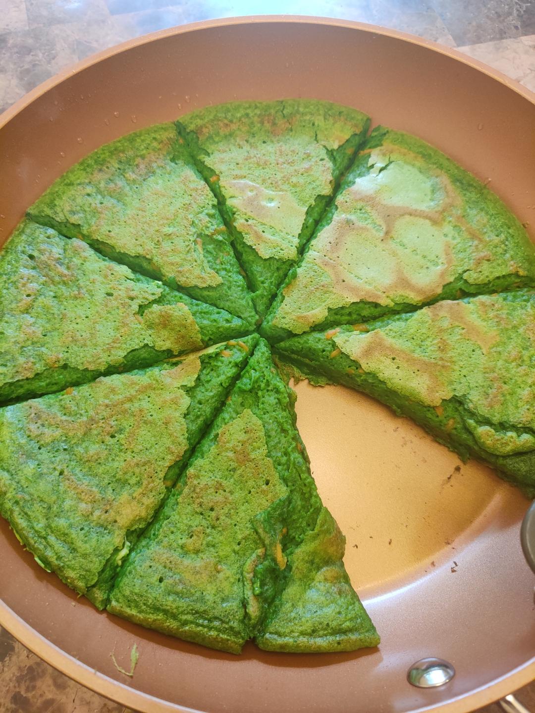 软糯菠菜鸡蛋饼——特别适合不爱吃菜的孩子