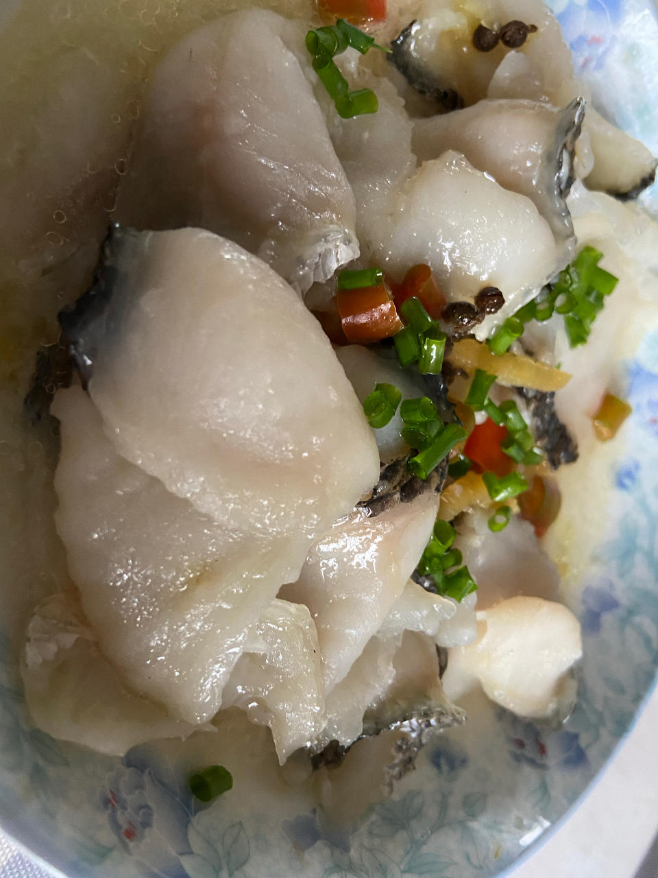 茶暗香盈袖做的花椒蒸鱼片