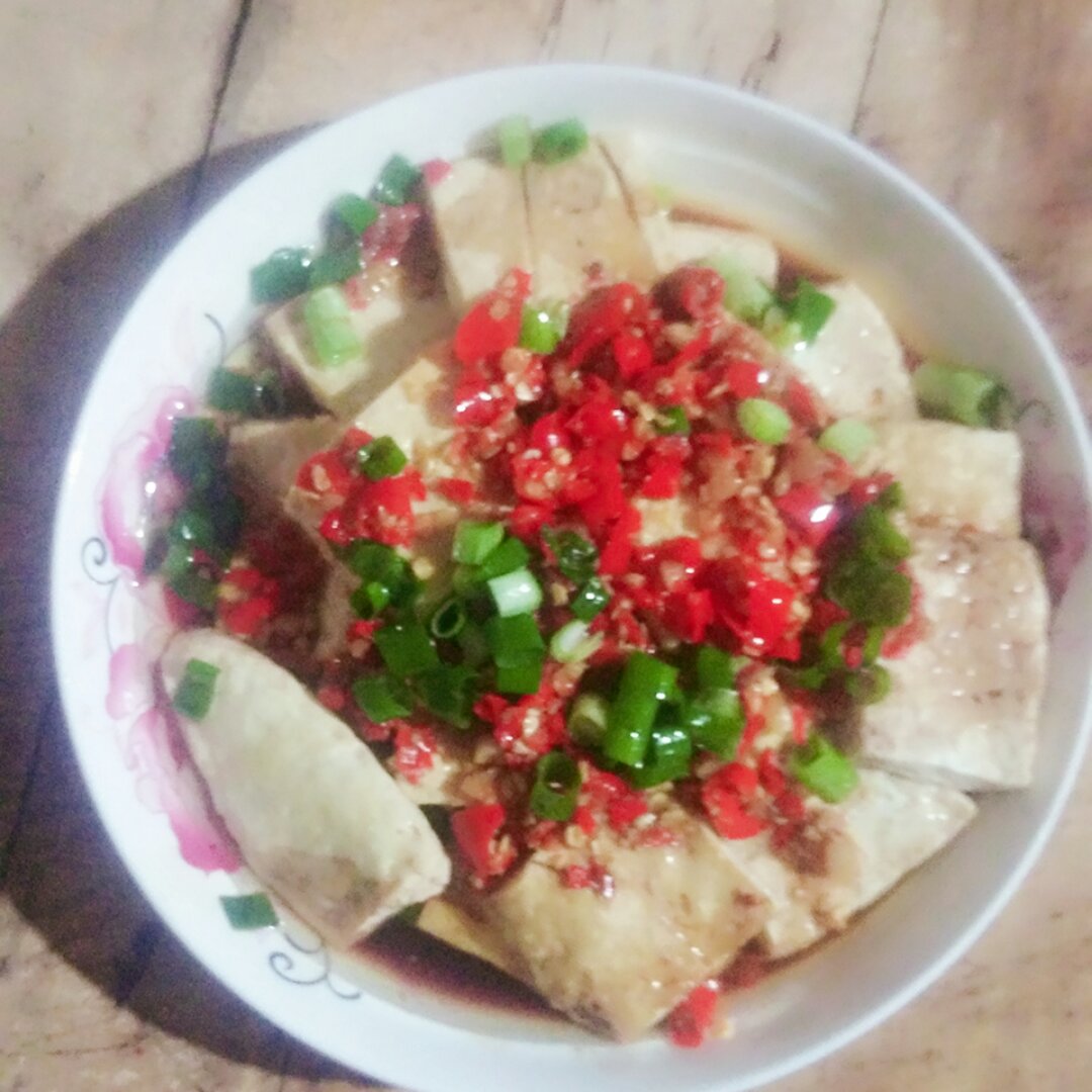剁椒豉油蒸豆腐