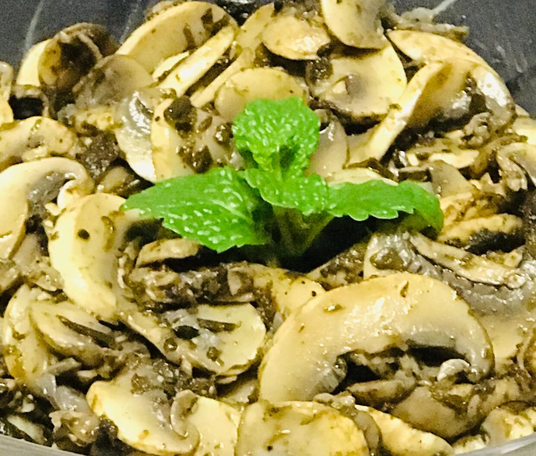 橄榄菜拌口蘑的做法