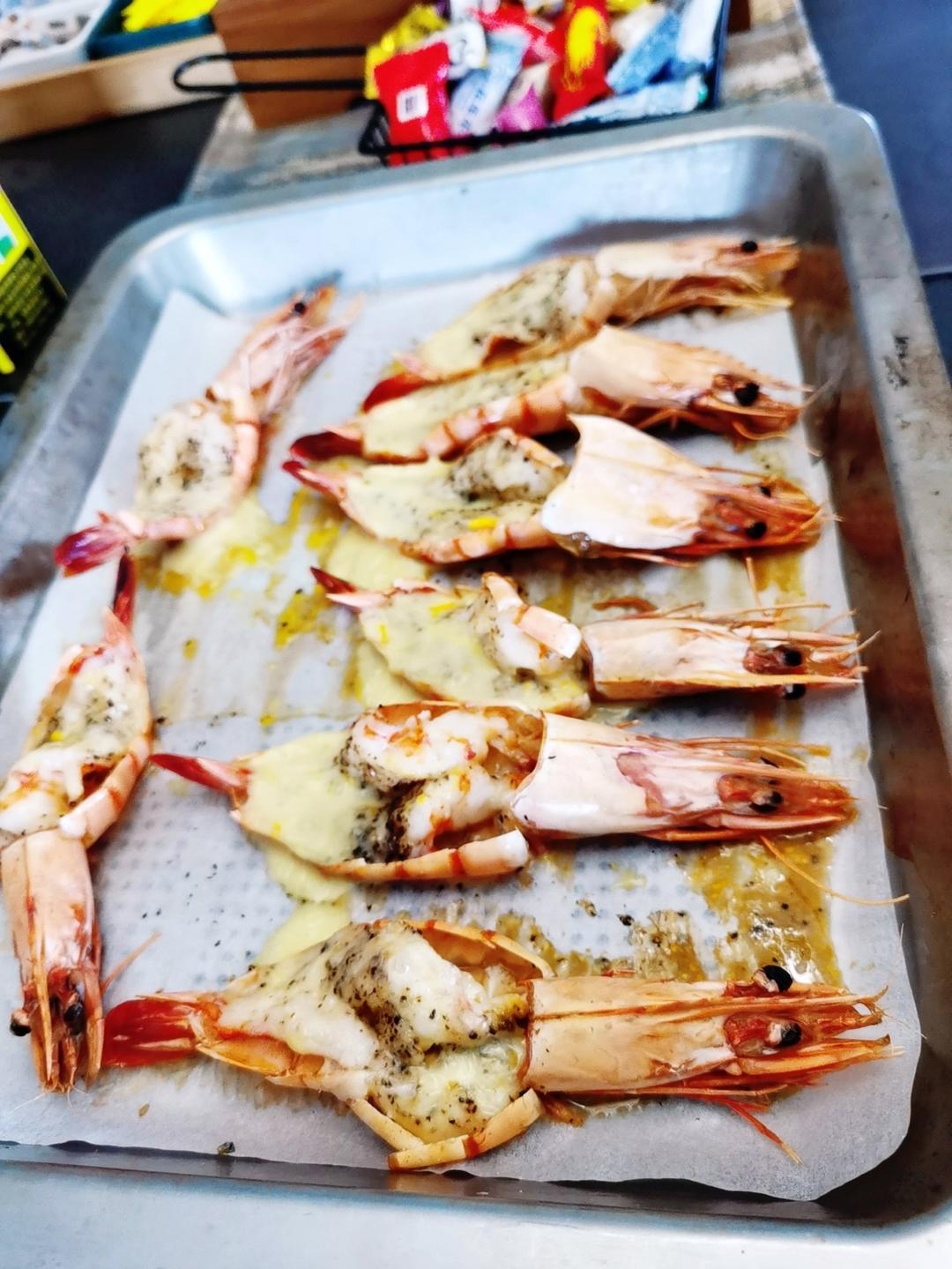 芝士焗大虾🦐巨型黑虎虾|年夜饭|宴客菜