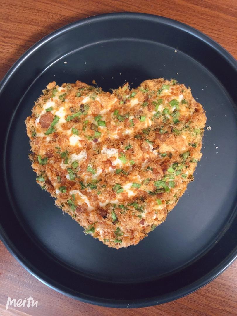 葱香肉松咸蛋糕派