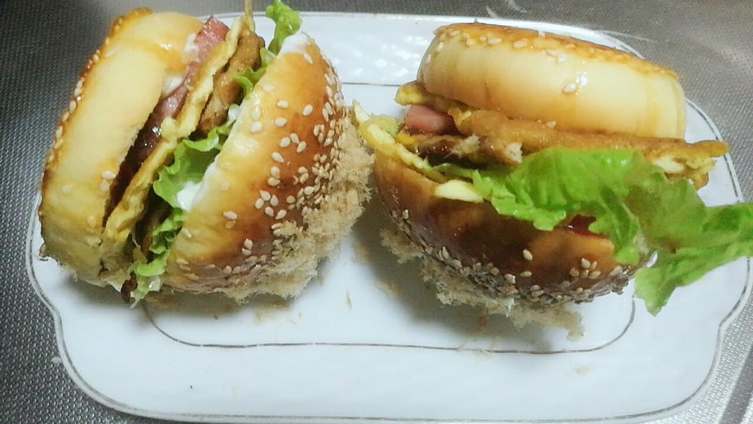 自制鸡肉汉堡包——肉饼和汉堡胚的制作