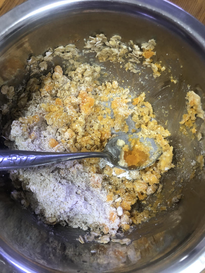 无油糖低卡|咸蛋黄肉松饼干🍪酥脆燕麦曲奇