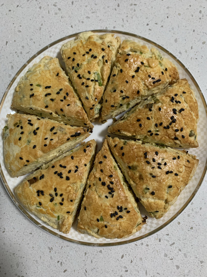 【北鼎烤箱食谱】无油糖松软全麦麸葱香司康【健康零食】