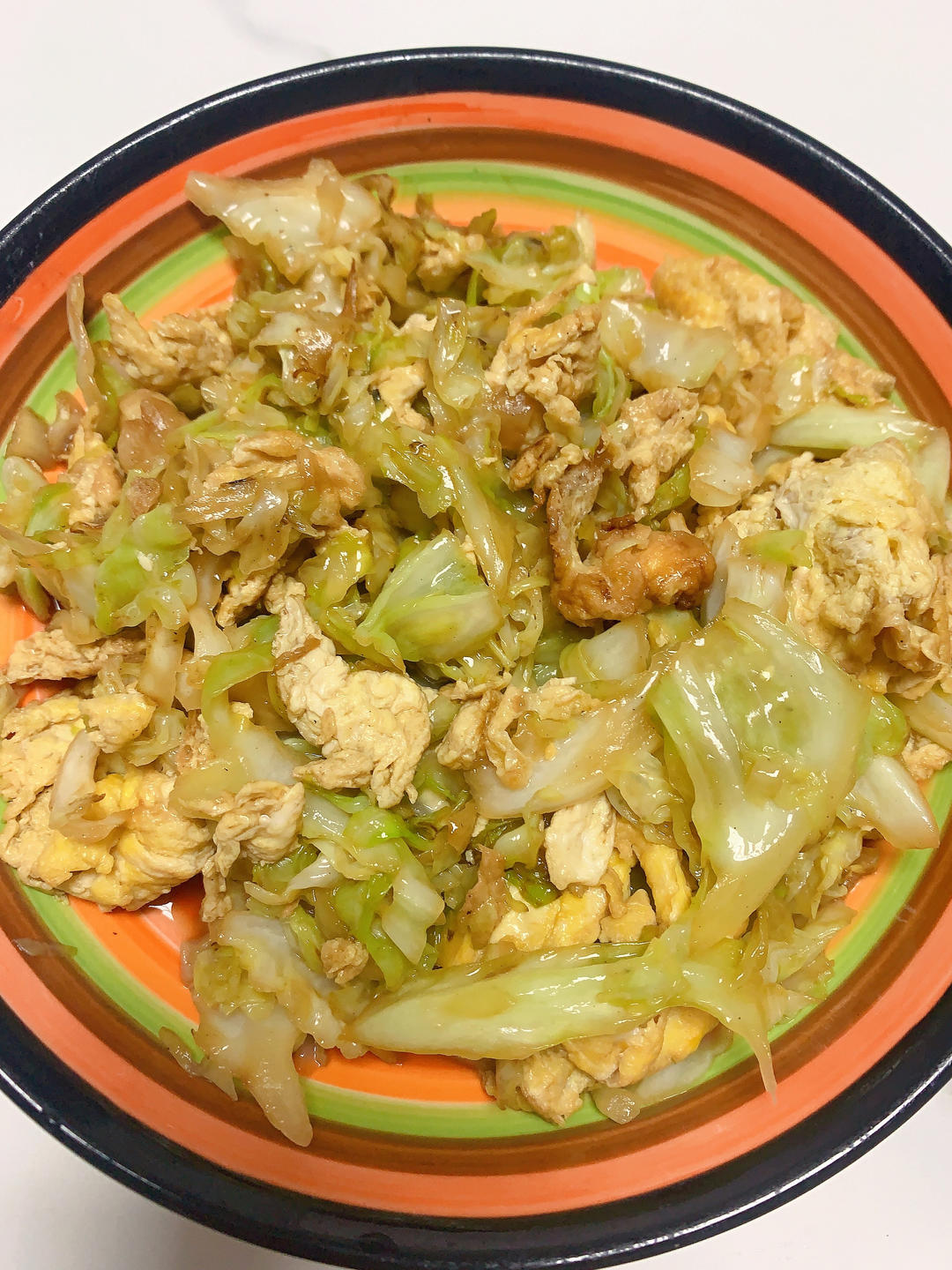 超级下饭的家常菜！给肉都不换的包菜炒鸡蛋