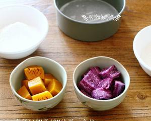 南瓜紫薯发糕的做法 步骤1