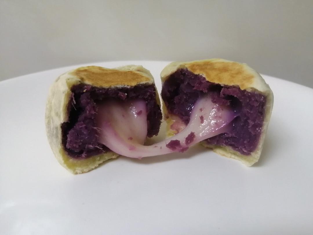 网红爆浆紫薯仙豆糕(低卡版)超长拉丝