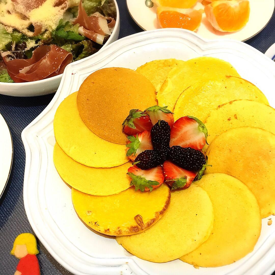 鸡蛋玉米饼（附松饼煎圆的方法）