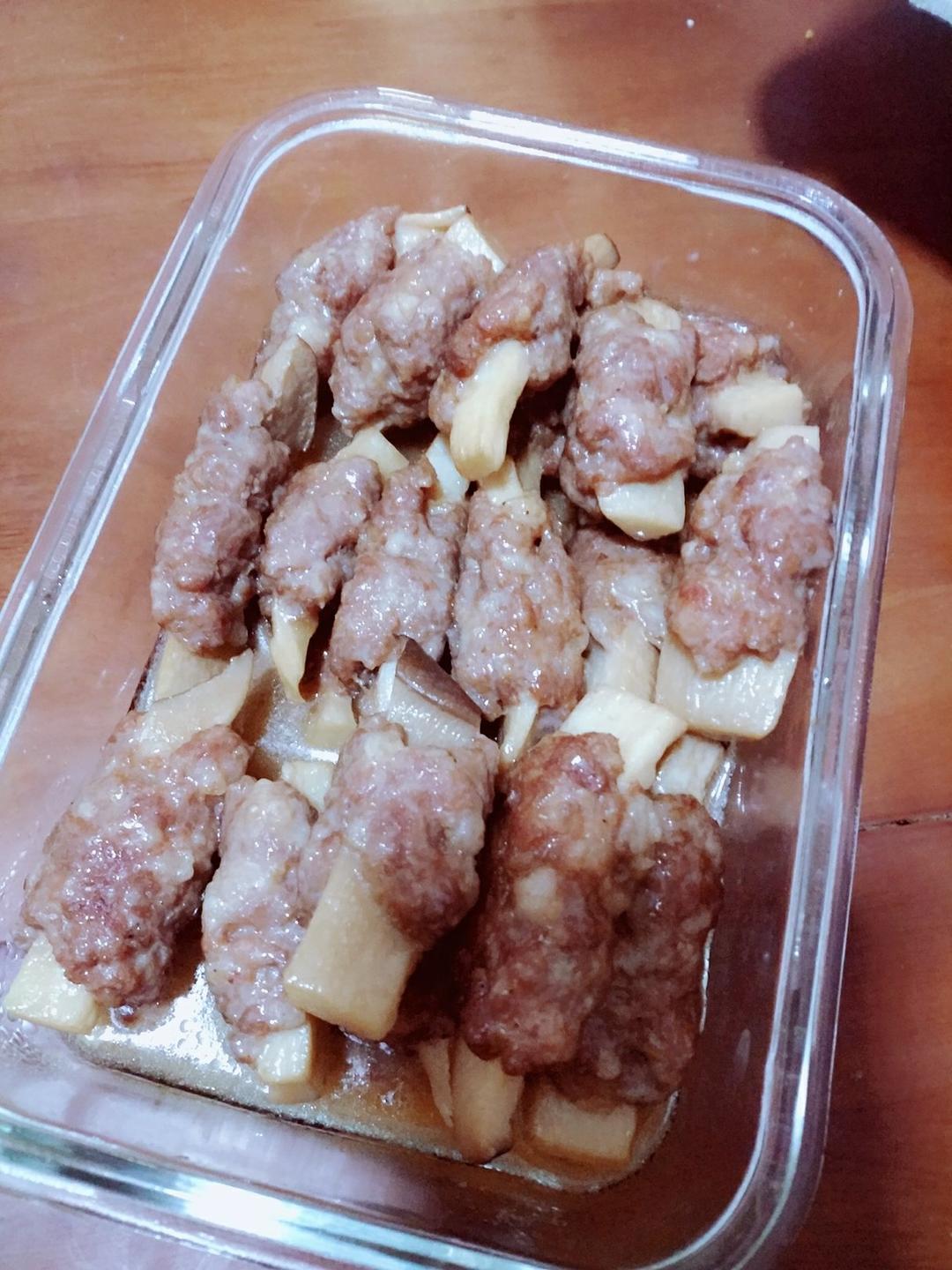 杏鲍菇酿肉卷