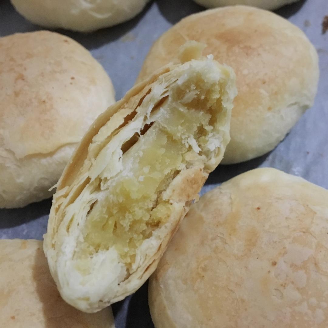 酥皮绿豆饼   酥得掉渣渣