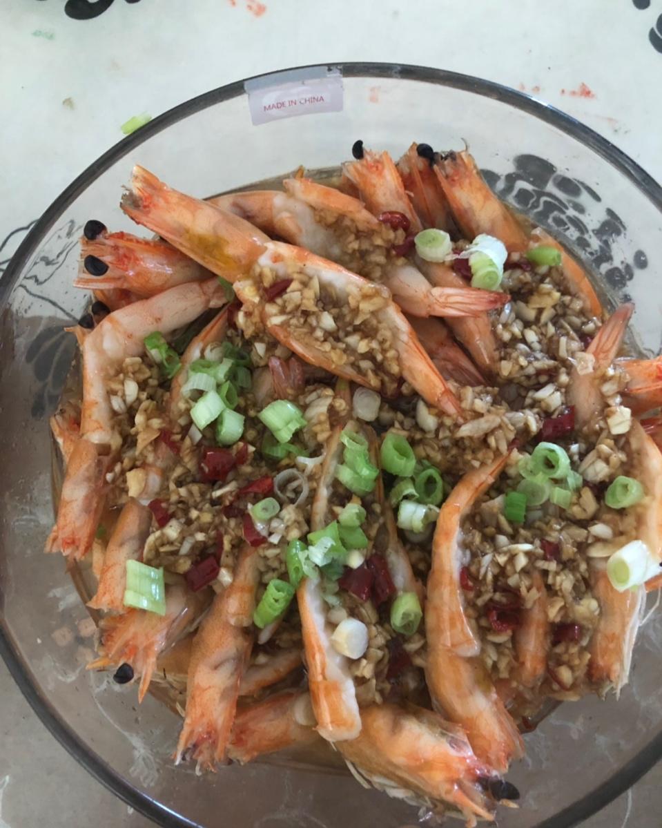 蒜蓉粉丝蒸虾￨鲜掉眉毛