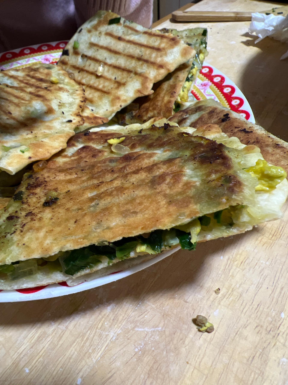 ㊙️烫面韭菜盒子 凉了也不硬 附包成完美半圆的细节视频