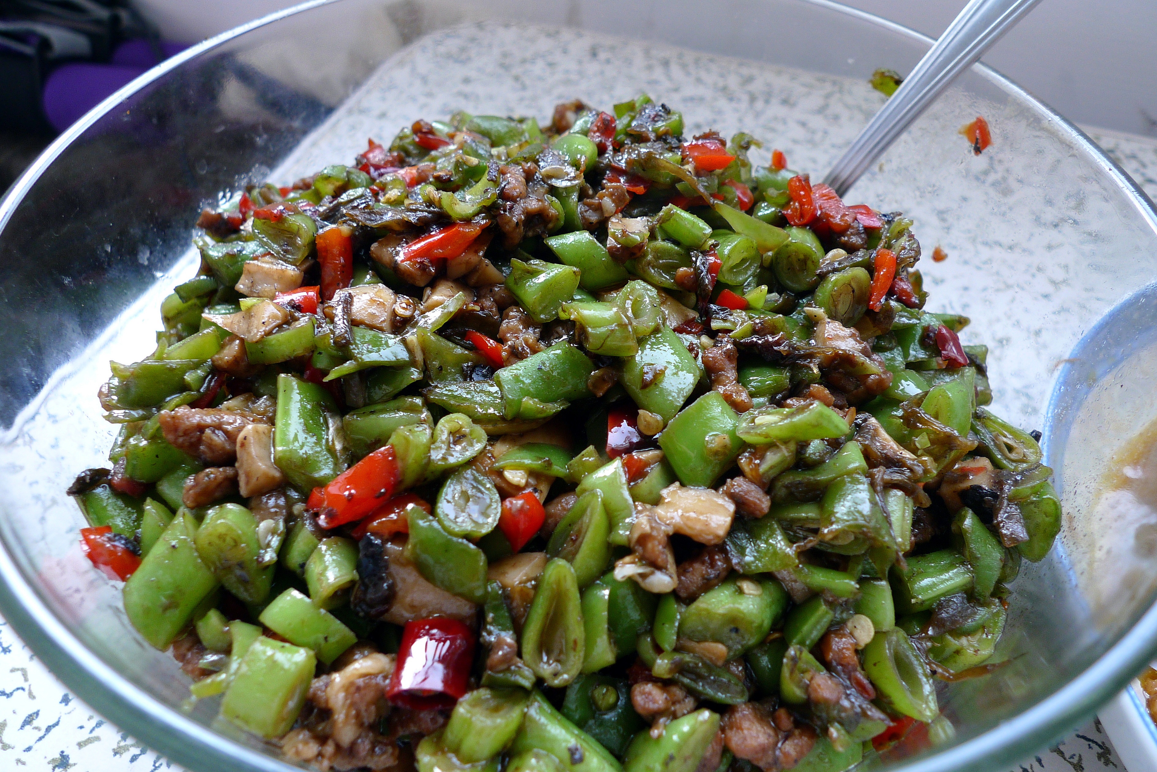 榄菜肉末四季豆