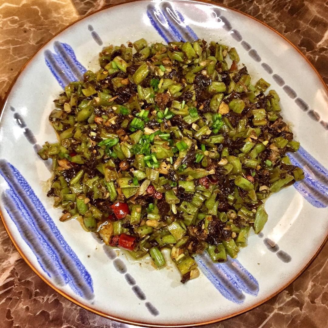 干煸榄菜肉末豆角