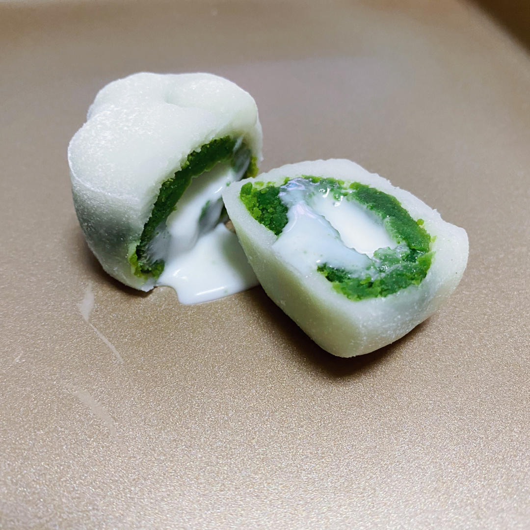 《Tinrry+》斑斓流心冰皮月饼（椰子和榴莲口味）