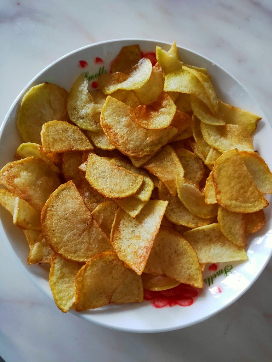 自制炸薯片，学会以后再也没买过薯片