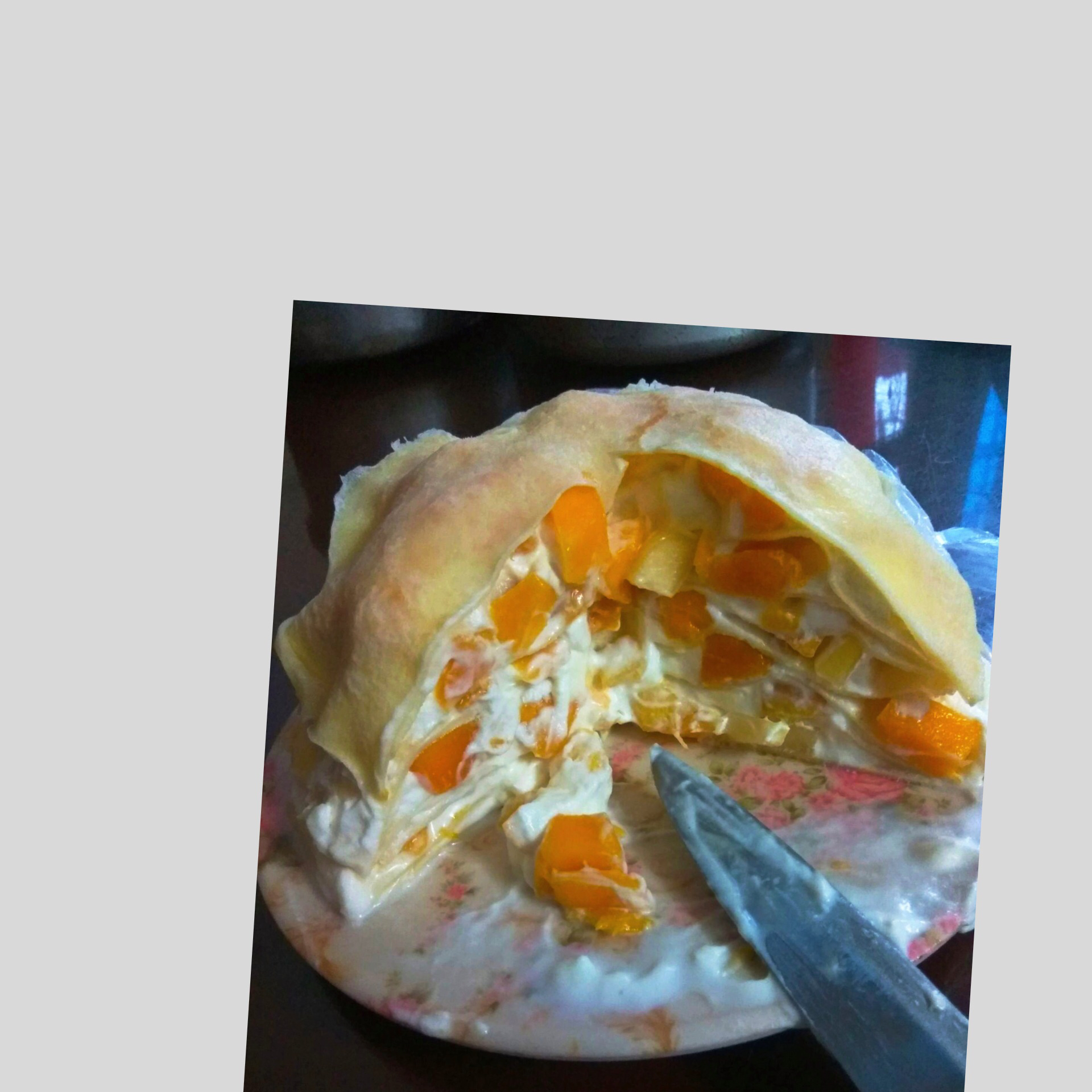 六寸芒果千层蛋糕