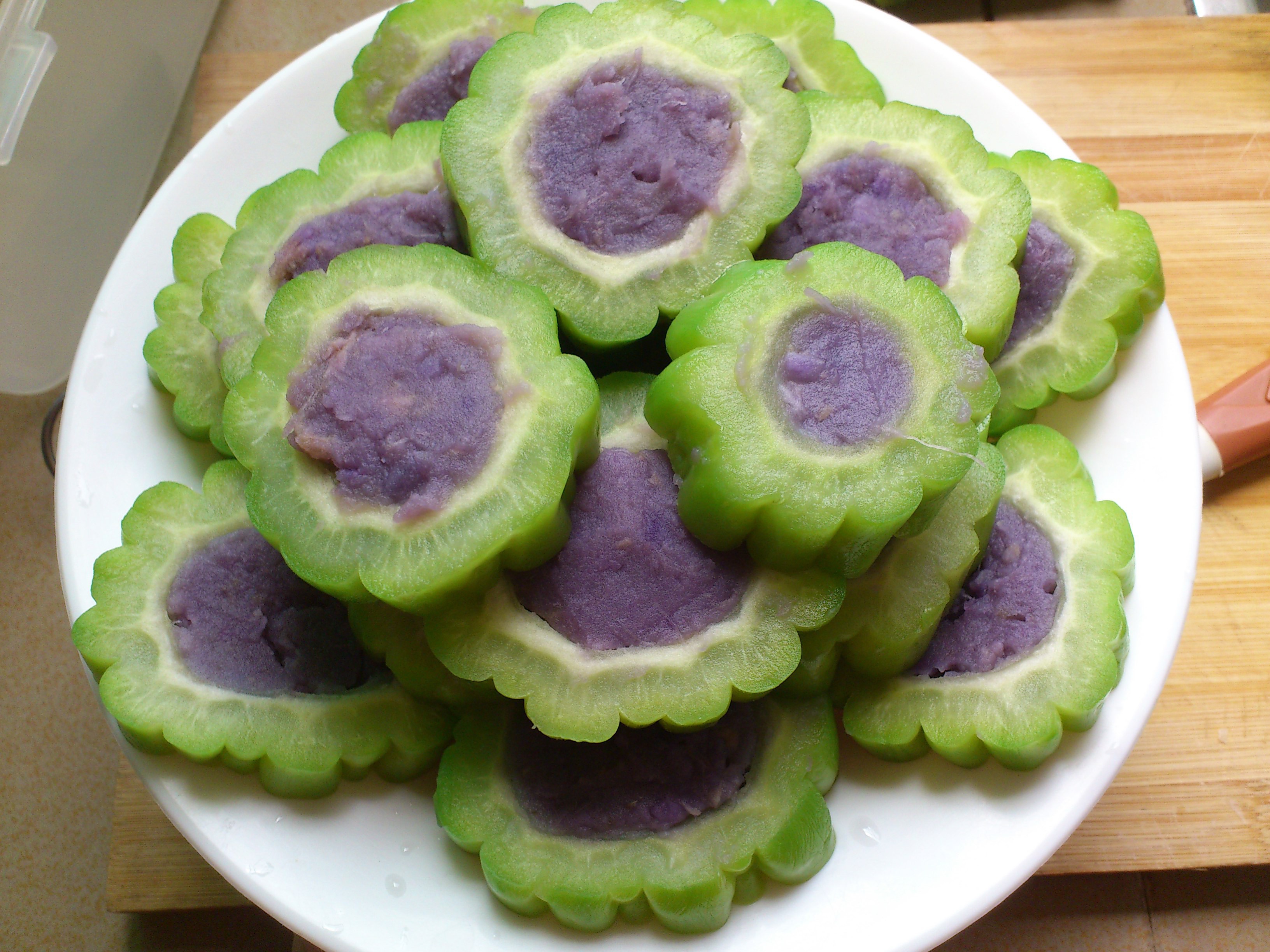 紫薯苦瓜圈