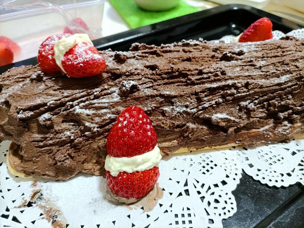 圣诞树根蛋糕~简单版