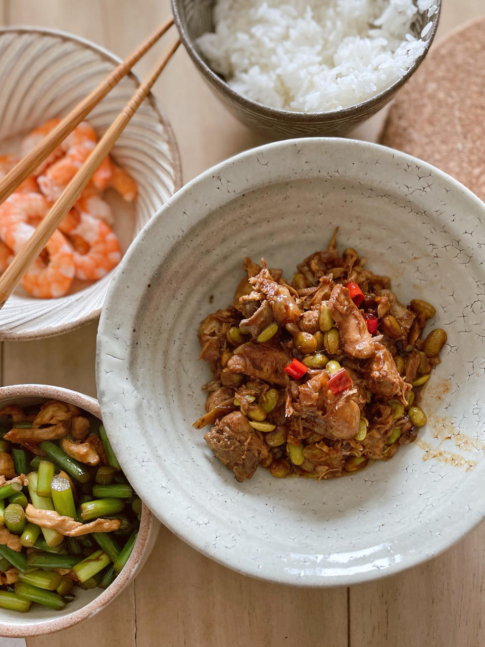 毛豆烧鸡