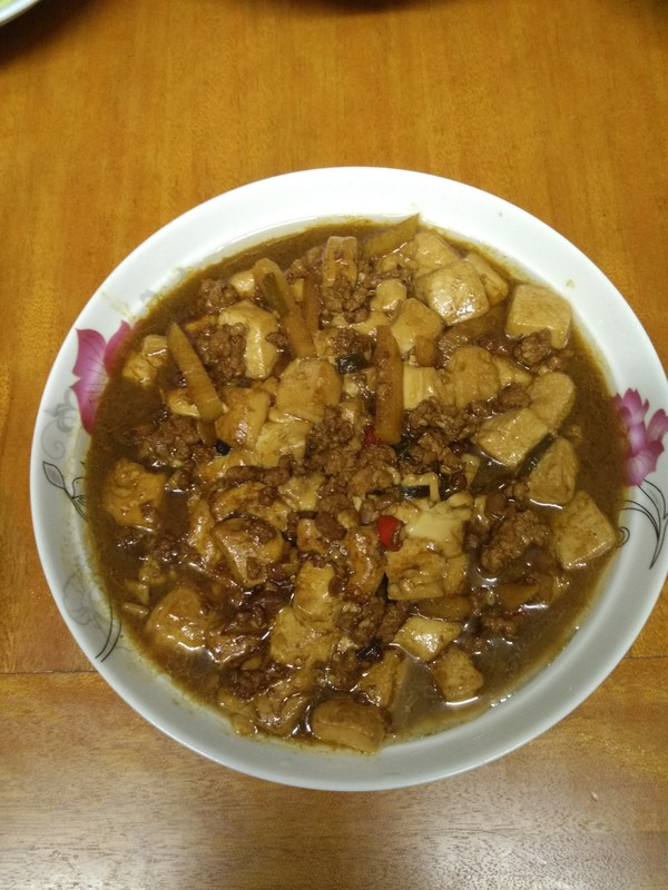 任文斌做的家常红烧肉末豆腐