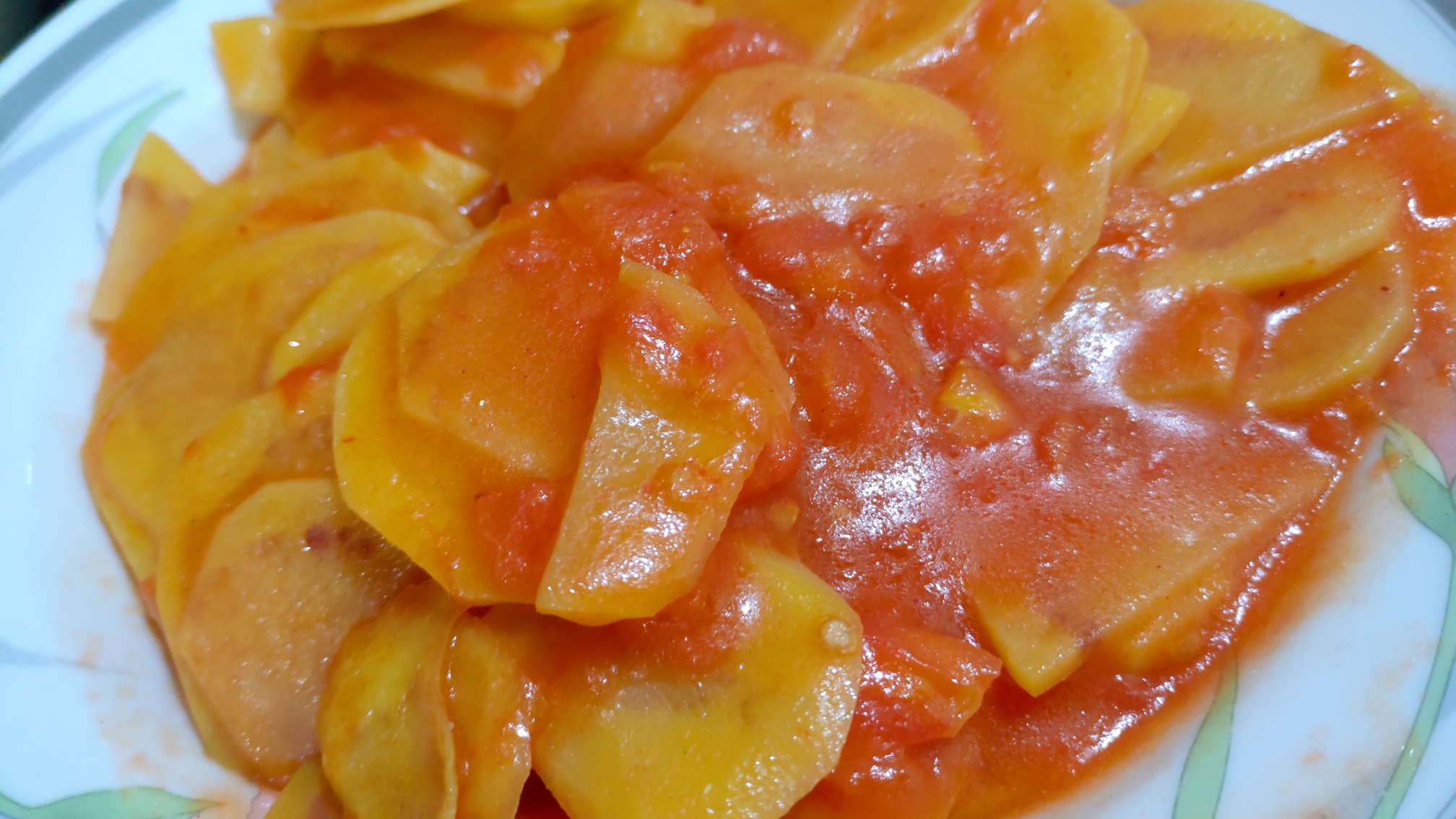 茄汁土豆片（西红柿炒土豆片）的做法 步骤4