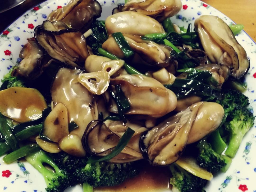 姜葱炒蚝
