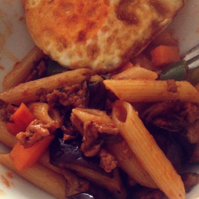 素食茄子番茄意大利面