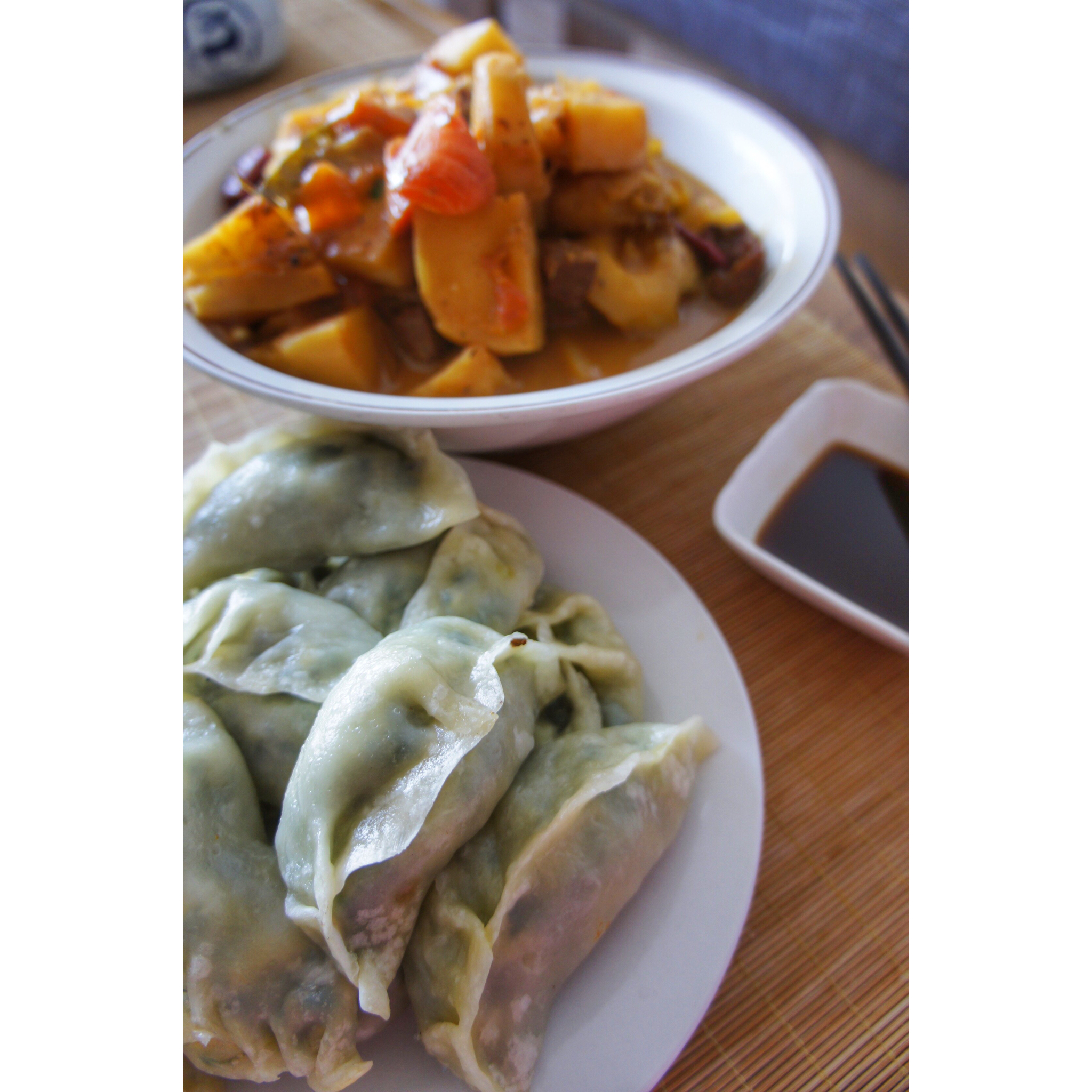 韭菜鸡蛋蒸饺