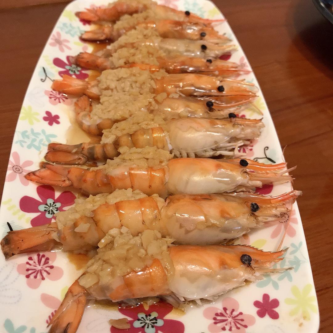 蒜蓉蒸虾