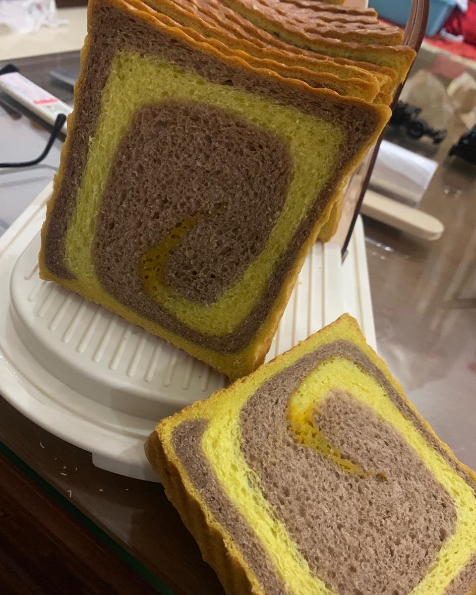 双色螺旋纹北海道吐司
