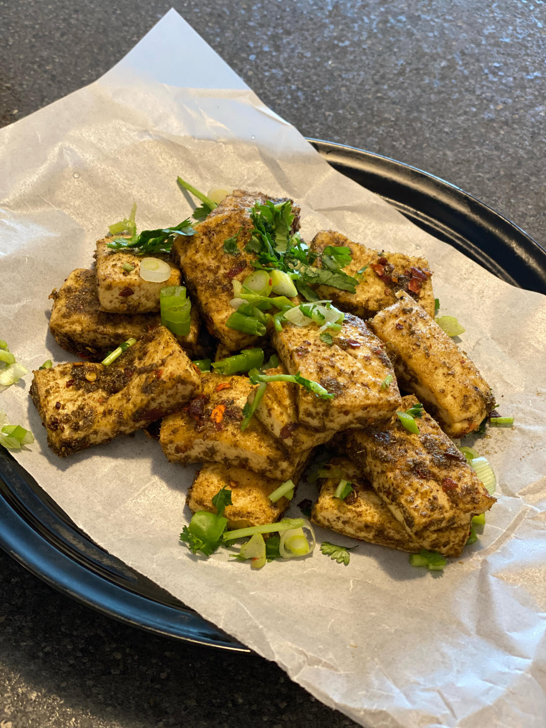 美味减脂餐：香煎孜然豆腐
