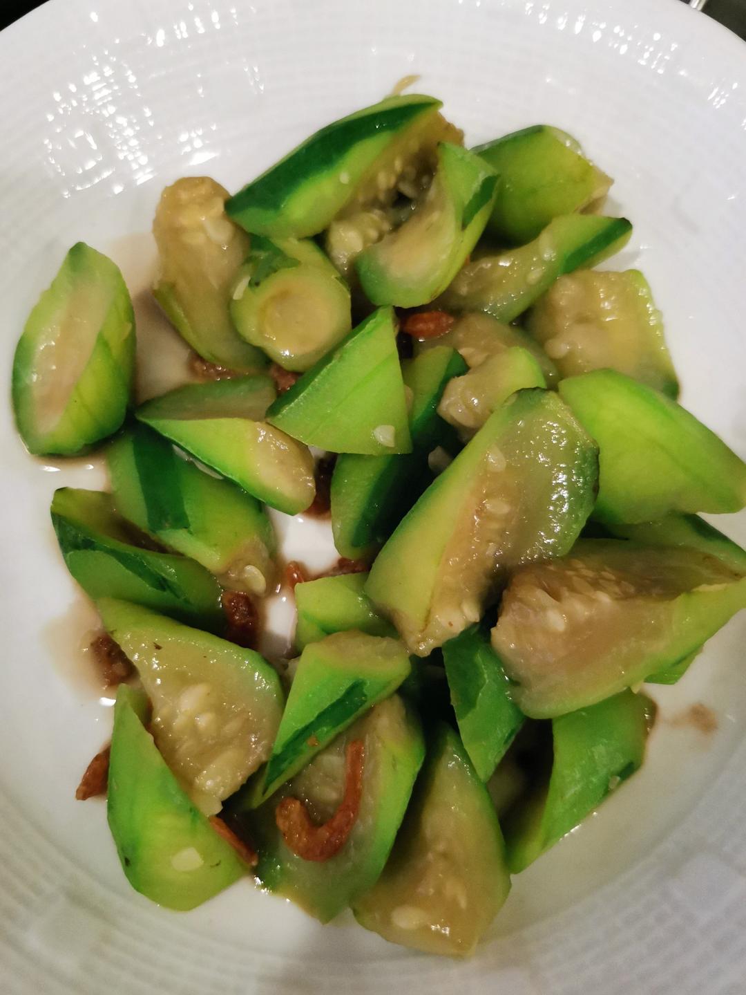 虾米煮八角丝瓜