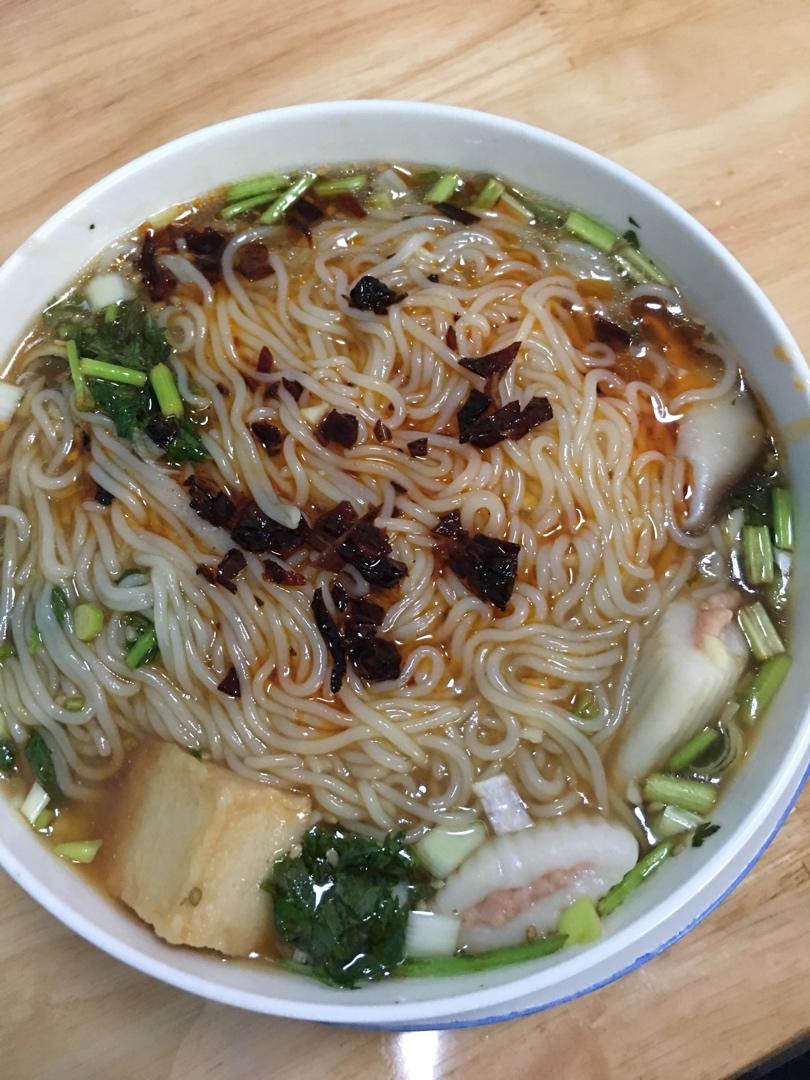 快手早餐-酱汤面，汤都喝光