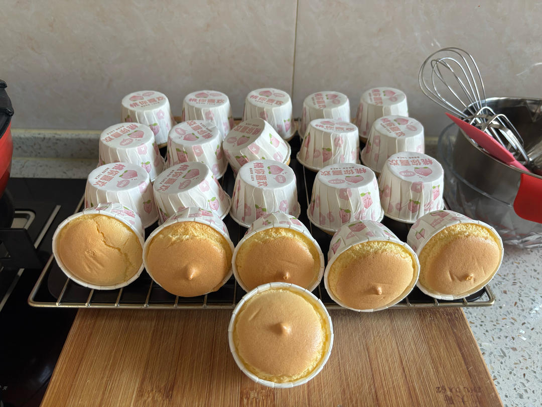 纸杯戚风蛋糕八寸的量