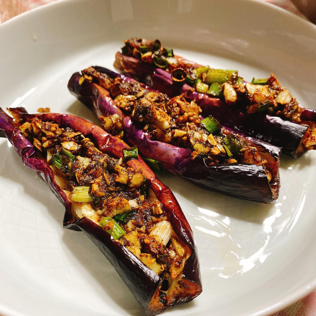 空气炸锅蒜蓉烤茄子