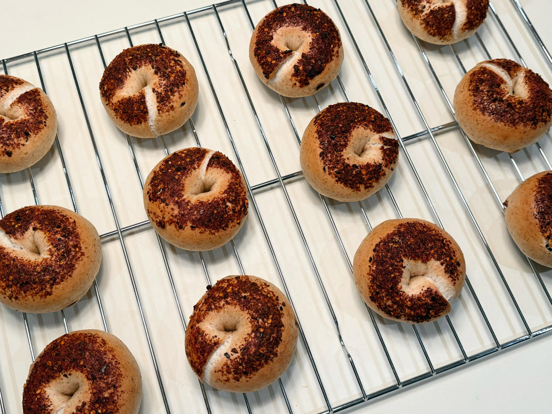 🥯全麦麻辣香肠贝果｜快手易做｜无需手套膜｜无需长时间发酵