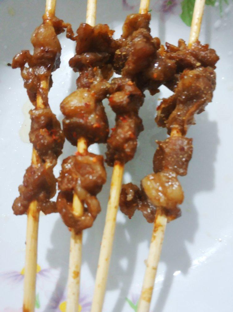 微波炉速成羊肉串