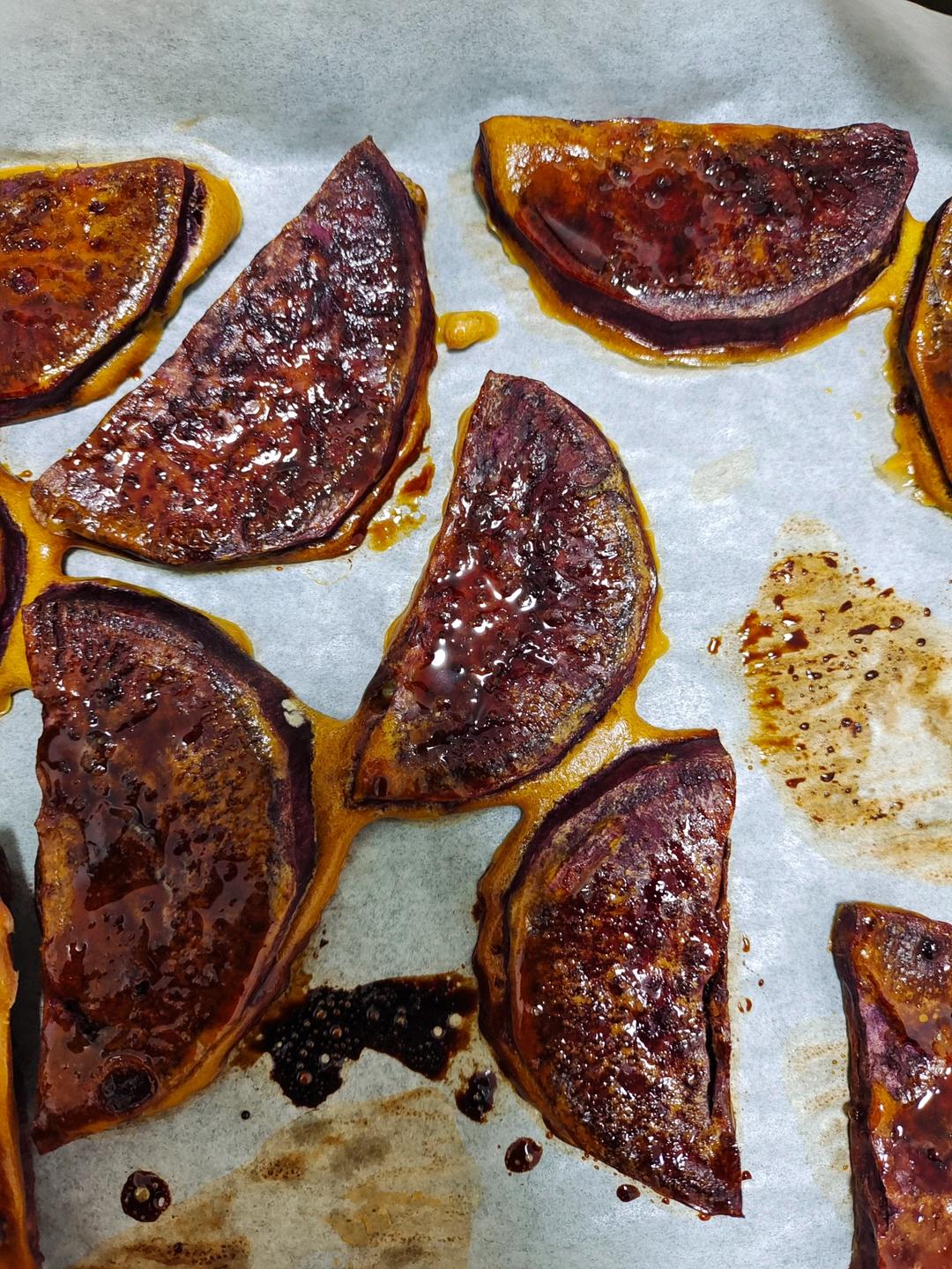 外焦里软，甜香好吃的蜂蜜烤红薯，烤箱美食