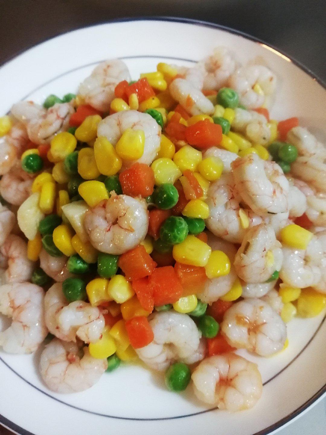 三色炒虾仁