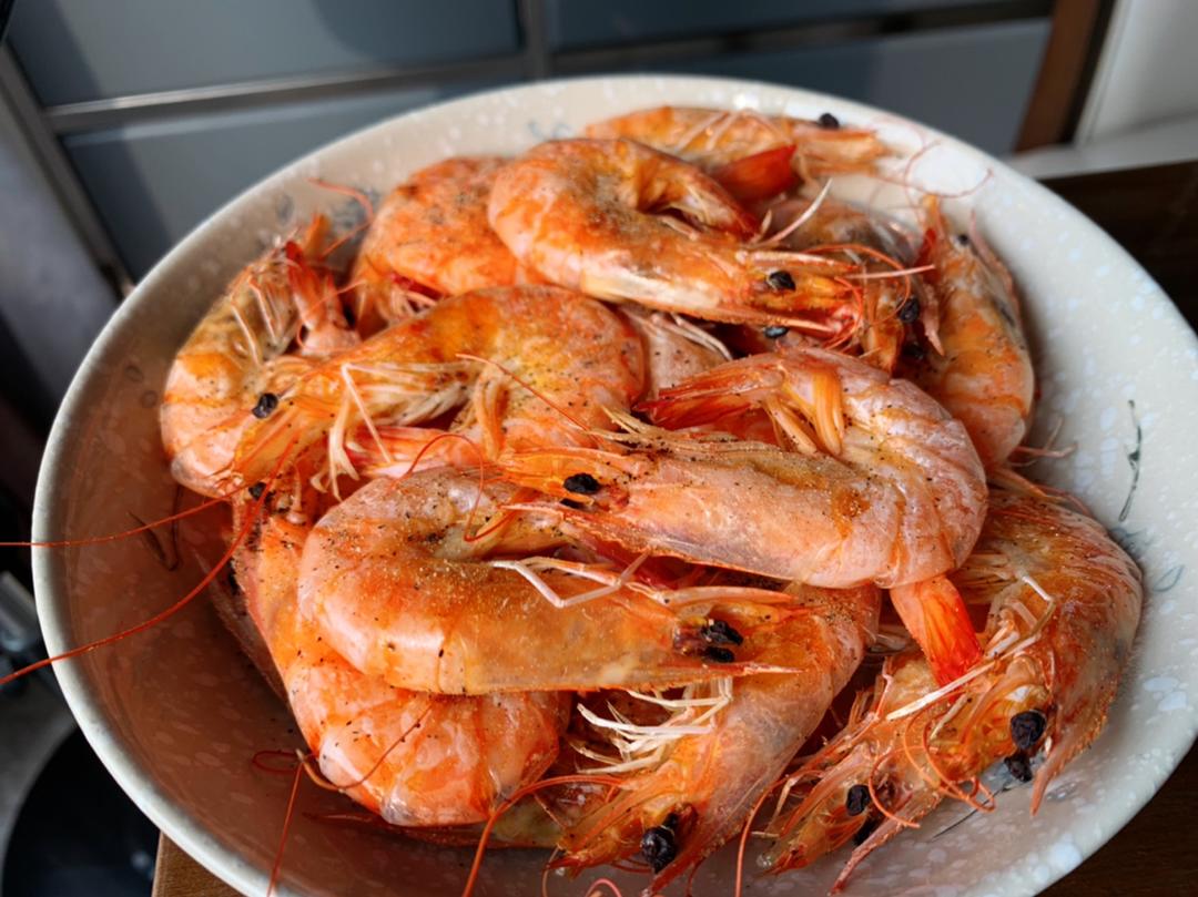 健身餐之无油盐水烤虾 全家都能吃的小零食