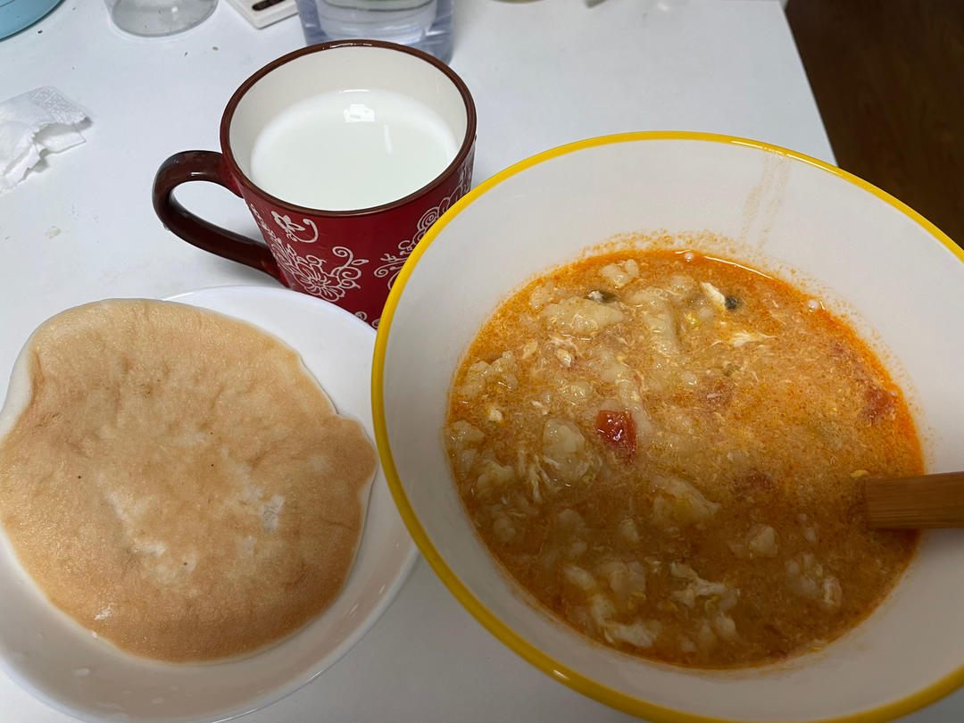 西红柿鸡蛋疙瘩汤